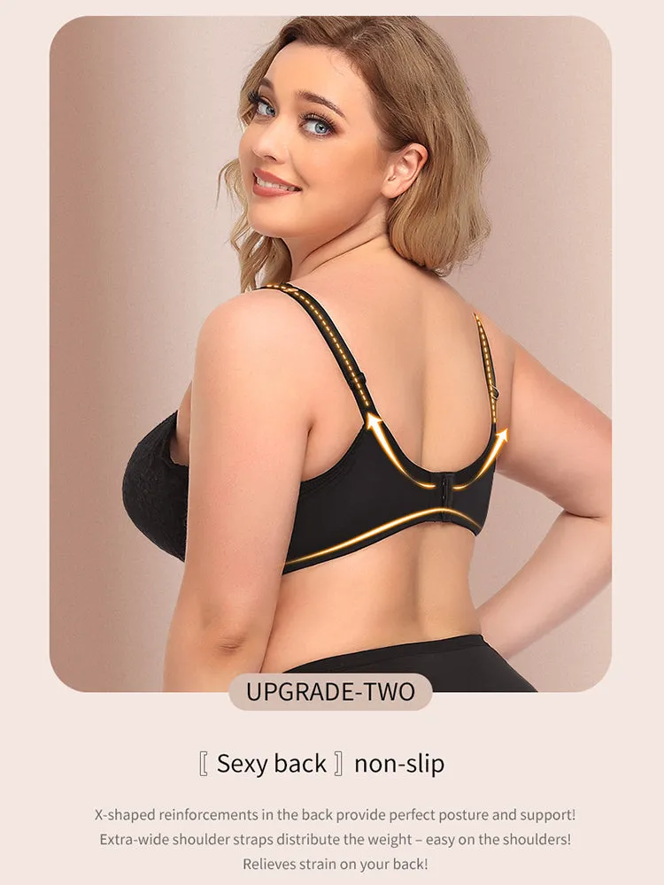 Women's Lace Unlined Push Up Underwire Bra