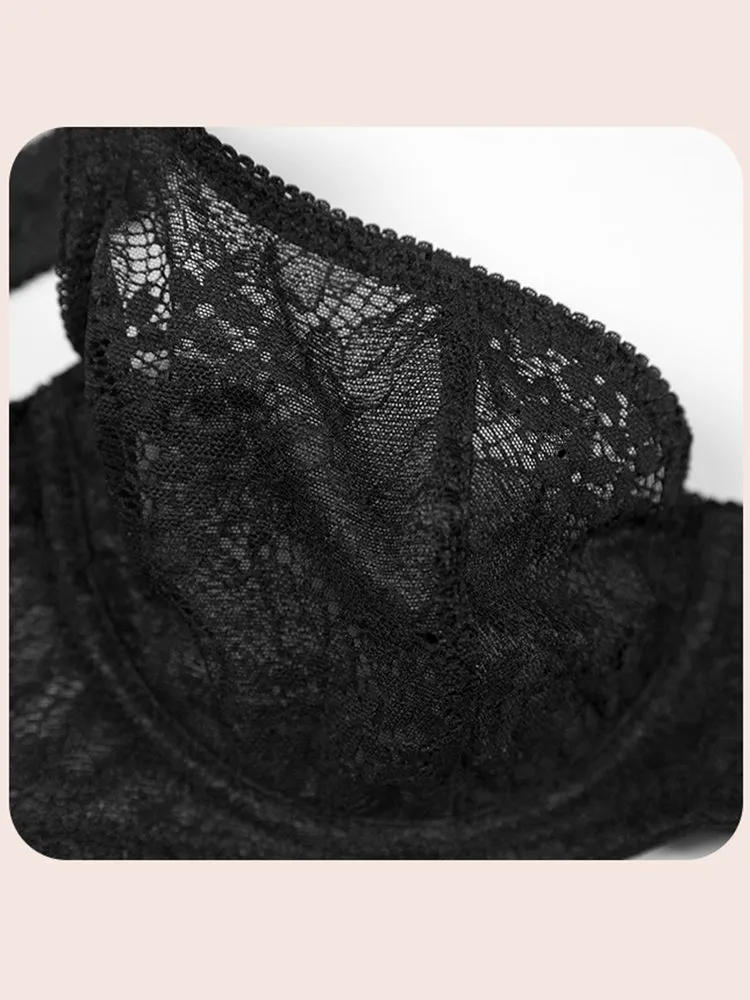 Women's Lace Unlined Push Up Underwire Bra