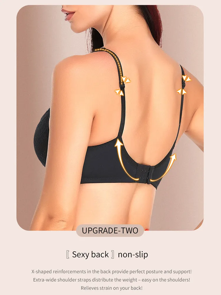 Women's Lace Unlined Push Up Underwire Bra