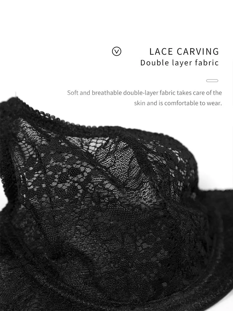 Women's Lace Unlined Push Up Underwire Bra