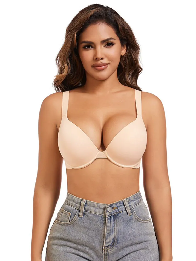 Women's Sexy Plus Size Smooth Push-Up Bra – Flexible Underwire Lift