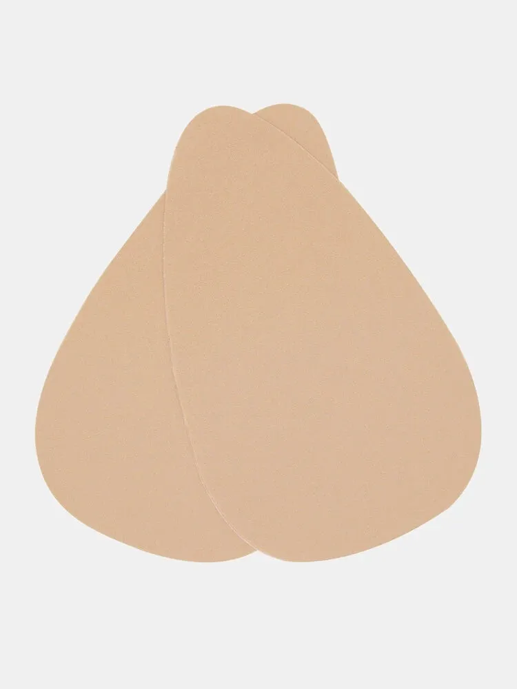 Women's Solid Teardrop-Shaped Push Up Strapless Adhesive Bra