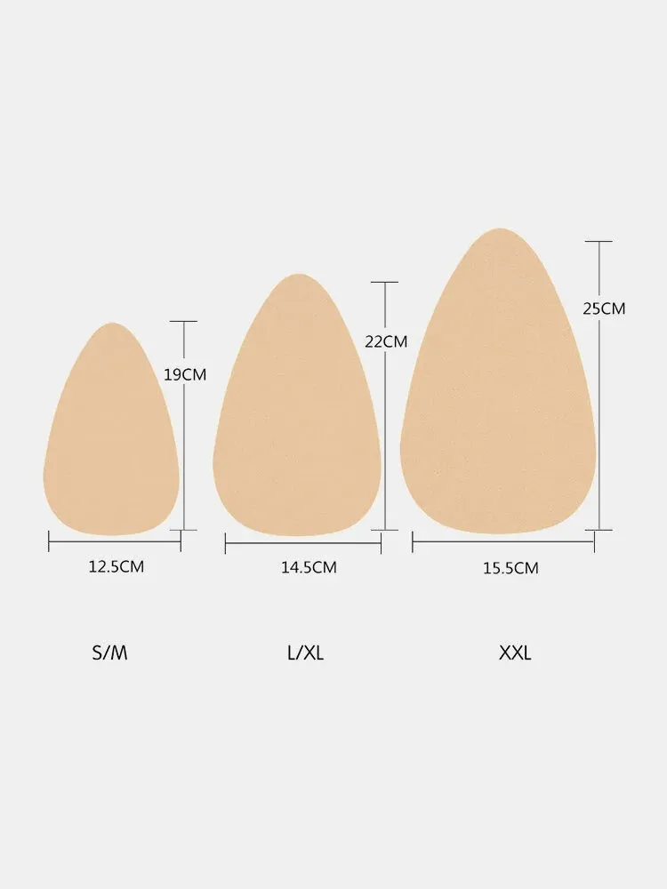 Women's Solid Teardrop-Shaped Push Up Strapless Adhesive Bra