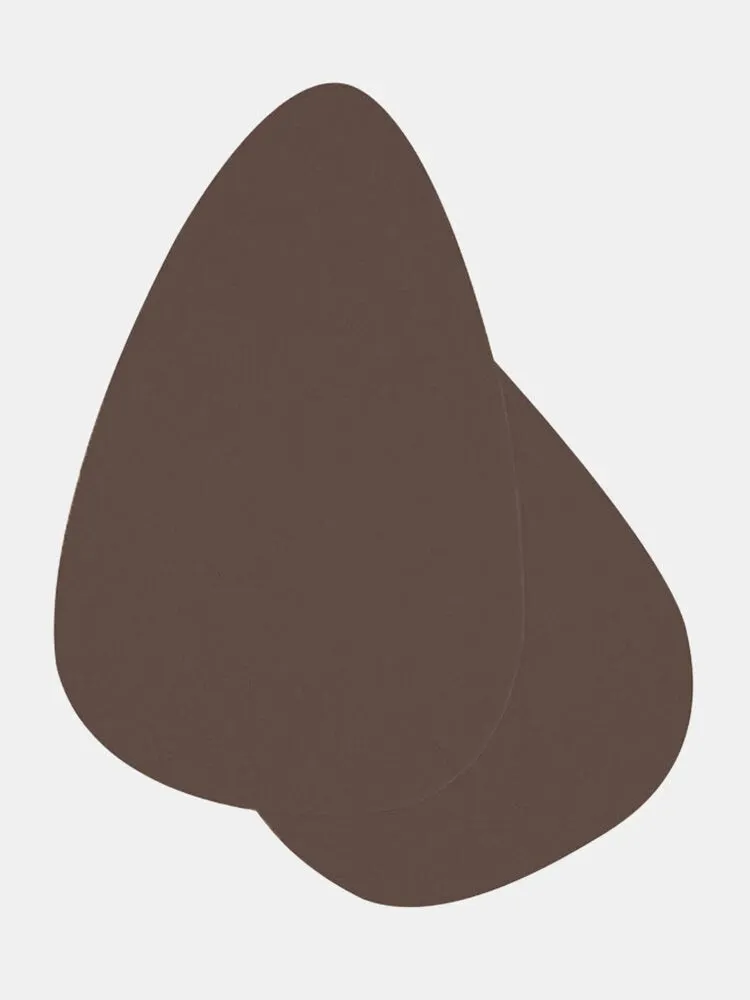 Women's Solid Teardrop-Shaped Push Up Strapless Adhesive Bra