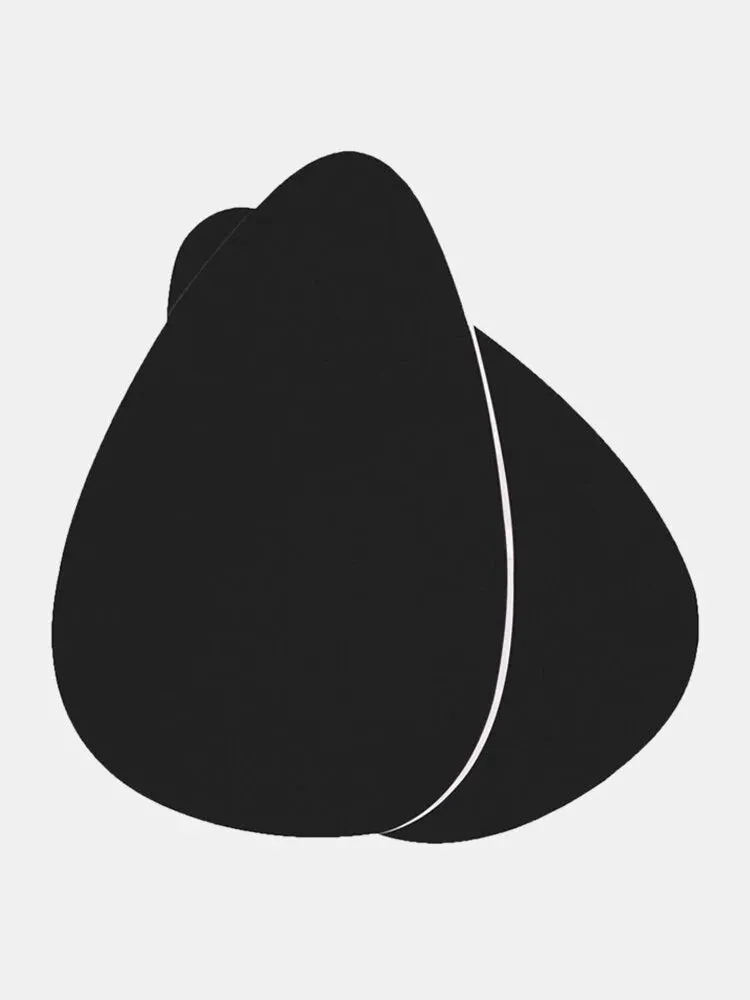 Women's Solid Teardrop-Shaped Push Up Strapless Adhesive Bra