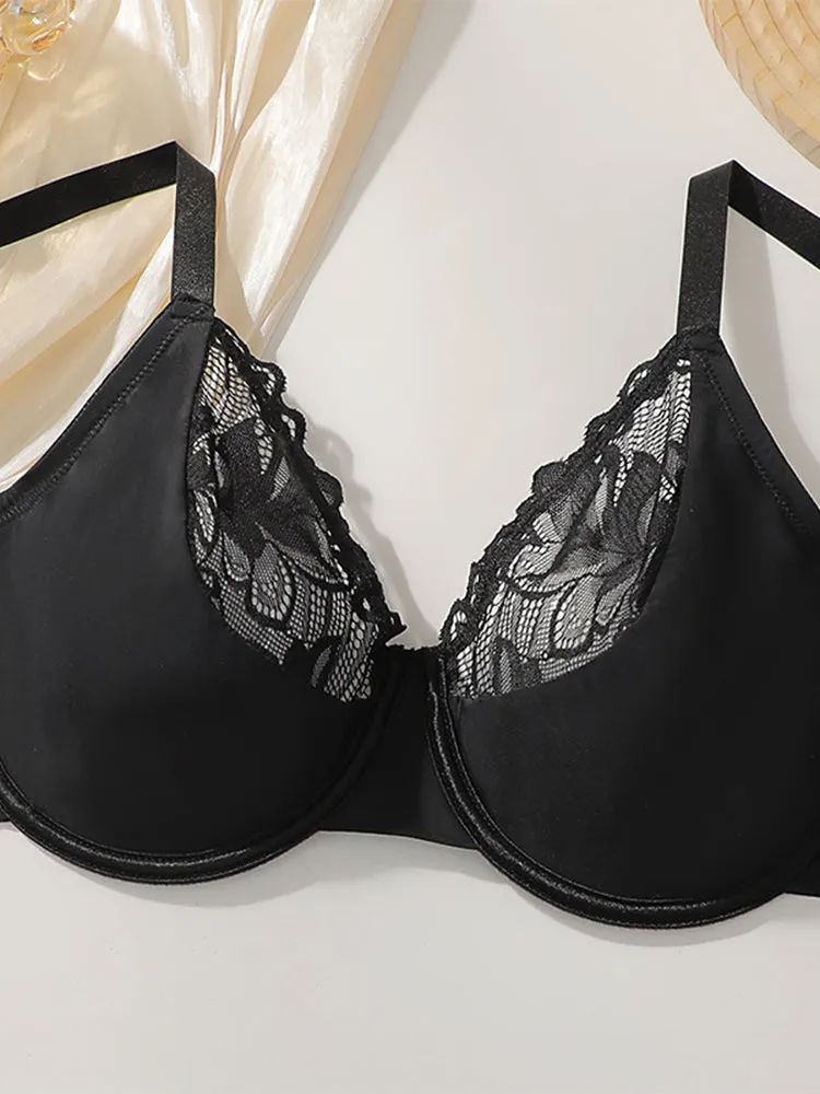 Women's Underwire Bras Push-Up Bra with Lace Trim